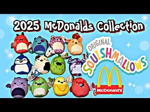 2025 Squishmallows HAPPY MEAL CoLLECTiON Review - FULL SET of 12 - McDonalds Gameplay - Unboxing