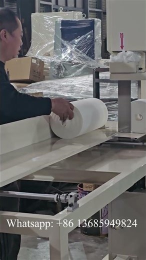 Manual 250mm diameter maxi roll jumbo tissue roll cutting machine