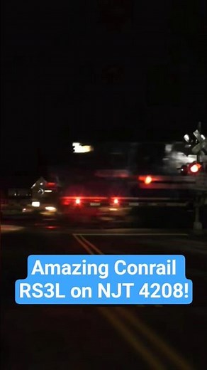 Classic Conrail Leslie RS3L on NJT 4208! #train #railway #conrail #njtransit #trainhorn