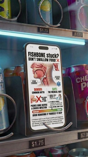 Stuck Fishbone? DON'T Do This! (3D Animation) 😱