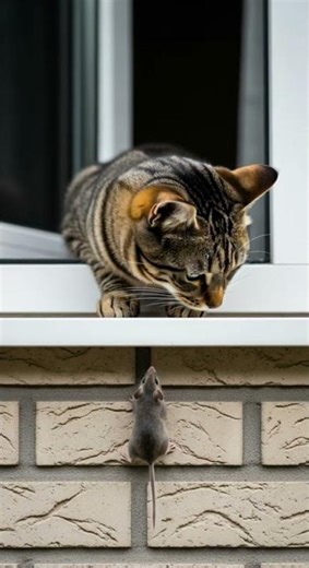 Cat at the Window Mouse Climbing the Wall Watch This Epic Chase #Cats #Mouse #PetVideos