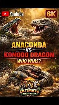 🐉 vs 🦎 Komodo Dragon vs Anaconda #wildlife #reels #forest #animalshorts @WildNatureExplain