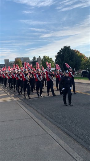 And here comes the CWU Marching Band! Homecoming is next Saturday. Are you ready to get your fight song on? Don't miss their march before the big game. Students get in for free! Remember, if you're a CWU student make sure you scan your Connection Card at the ticket booth for your free admission. Go Cats! 🐾 | Central Washington University