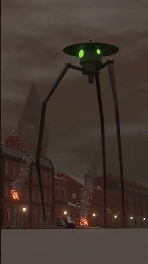 War of the Worlds Tripod animation Blender Low poly