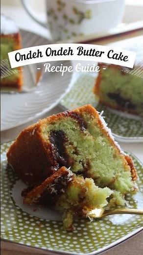 Ondeh Ondeh Butter Cake Recipe 😋🥥🍰 #recipe