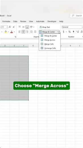 Merging cells in excel! #excel #exceltips #exceltricks #spreadsheet