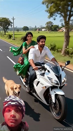 Cute dog steals bicycle for his child 😭 #ai​ #save​ #dog​