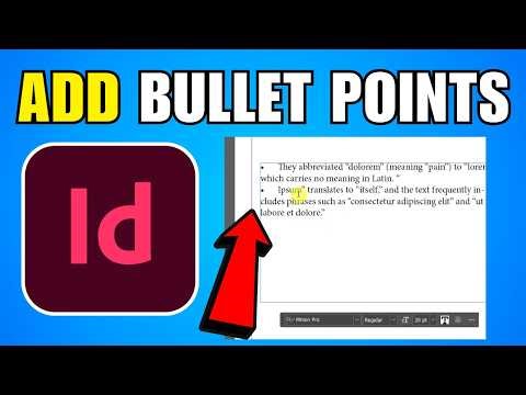How To Add Bullet Points In Adobe InDesign (2026) (Complete Guide)