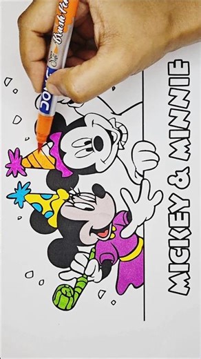 Mickey and Minnie Mouse Drawing,161 #coloring #drawing #mickeymousedrawing #minniemousedrawing