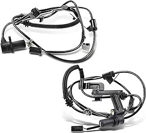 A-Premium ABS Wheel Speed Sensor Compatible with Kia Models - Spectra 2004-2009, Spectra5 2005-2009 - Front Driver and Passenger Side, 2-PC Set, Replace# 956702F000, 956702F100