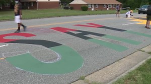 15K views · 313 reactions |  HAPPENING NOW: The Street Mural Program is working on its third project, titled "Say It Loud," in Greensboro. | WXII 12 NEWS | Facebook