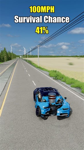 Crash Test Simulation Bugatti Chiron at Different Speeds | Hypercar Impact Test