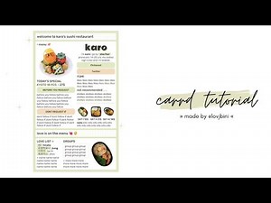 easy carrd tutorial, cafe/sushi restaurant themed — © owner