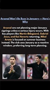 Arsenal Rule Out Major January Transfers | Focus on Summer 2026
