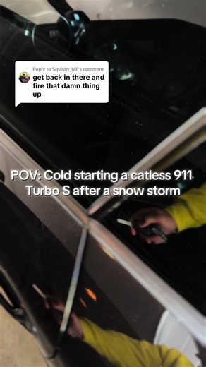 Cold Start a Catless 911 Turbo S After Snow Storm
