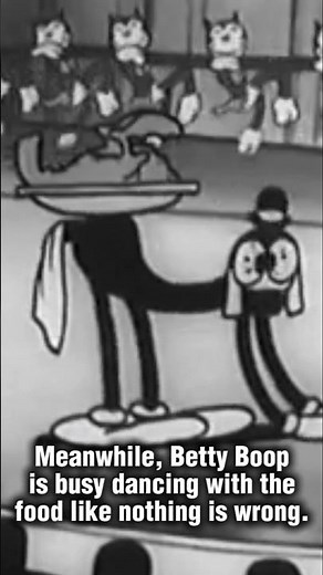 Betty Boop Vs Hungry Dog #bettyboop #oldcartoon#funnycartoon
