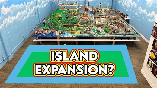 【4k】乐高城市岛屿扩建套组｜140颗粒底板打造海岸沙盘 | 作者：Bricksie