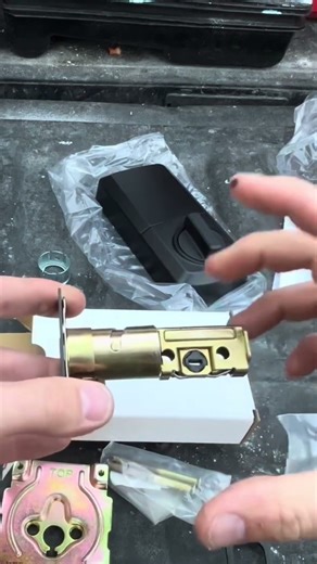 Digital deadbolt install #weiser #deadbolt #instsll #carpenter #handyman #repair #doorknob