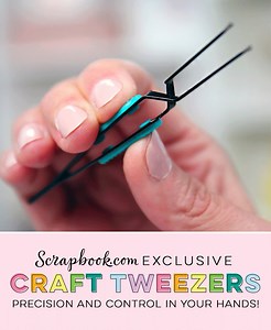 2.3K views · 58 reactions | Don't use your beauty tweezers for your favorite hobby. Give your projects a precise touch with the Scrapbook.com Craft Tweezers. Featuring an ergonomic, silicone pad and reverse grip design, these tweezers put precision and control in your hands! Your best heat embossing, embellishing and more will be easier than ever! https://www.scrapbook.com/store/sbc-tweezers.html | Scrapbook.com | Facebook