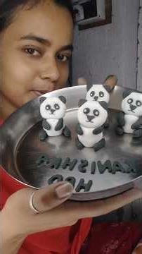 🐼fondant panda tutorial 🐼😍|| দু ঘন্টা লেগে গেছে পান্ডা বানাতে আমার 🥹|| #customized #panda #panda
