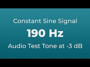 190 Hz Sound Audio Test Tone | 190 Hertz Sine Signal