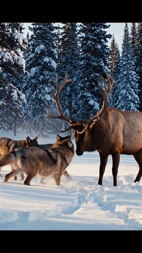 Amazing. Please Like and Subscribe! #wildlife #wildlifeentertainment #animalfight #elk #wolfpacks