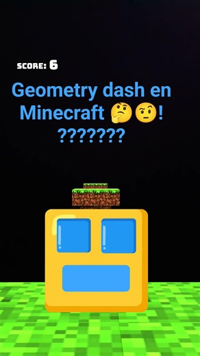 geometry dash en Minecraft 🤔🤨😱🤣