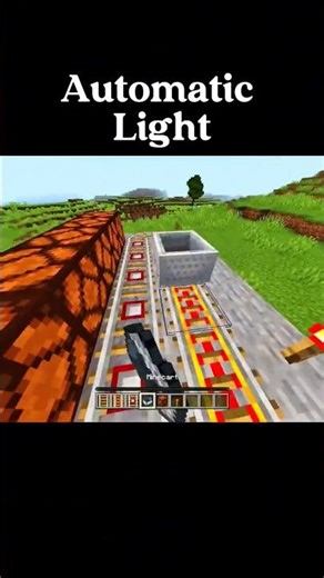 Automatic Light Build Hack 🤯📈 #minecraft
