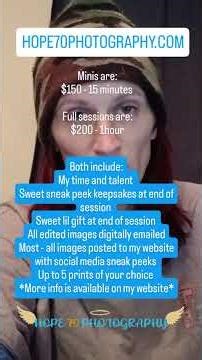 Another Q&A! Frequently asked questions... Hope70Photography.com #subscribe #follow #booknow #hope70