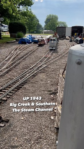 7.5” gauge UP 1943 departs the yard at the Big Creek & Southern for a lap around the railroad. | The Steam Channel