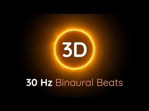 30 Hz Gamma Waves • Binaural Beats & 3D Meditation Music for Focus & Mental Clarity • Black Screen
