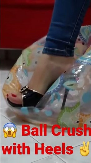 Experiments #Shorts crushing Things by High Heels Crush Birthday Balloon Ball with my Heels slipper