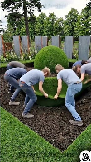 How Creative Can a Pond Installation Get #gardening #satisfying #asmr