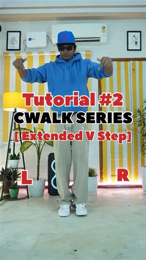 JAGDISH CHOUHAN on Instagram: "Tutorial 2 Cwalk Footwork Series Footwork name :- Extended V Step Cwalk Basic Cwalk Cwalk basic footwork"