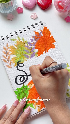 Make Your September Journal Beautiful📖🍁 #shorts #journal #frontpage