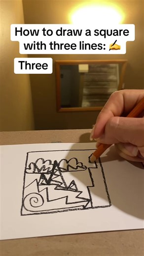 How to Draw a Square with Three Lines