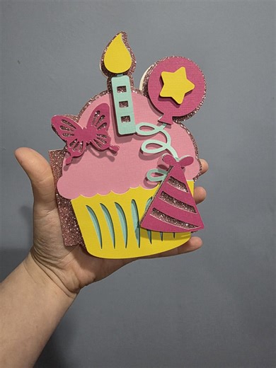 3D Cupcake Birthday Card - Etsy