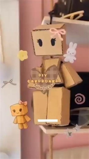 Cardboard ragdoll🧸📦 tutorial#viralshorts#ragdoll#craft#waste #fypシ