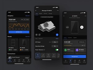 Mobile App UI Design for Ectopanel - Solar Panels Control