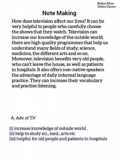 Note Making | Note Making Format/Tricks/English/Examples | Note Making Class 9th/10th/11th/12th .
