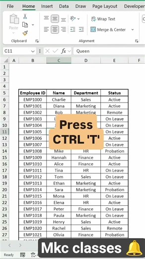 EXCEL NEW TRICKS FOR MKC CLASSES PROVIDED