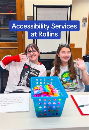 Ava '28 highlights some of the many accessibility accommodations available on campus. 💙⚓️💛 ✳️Click the link in our bio to learn more. #accessibility #rollinscollege @Ava