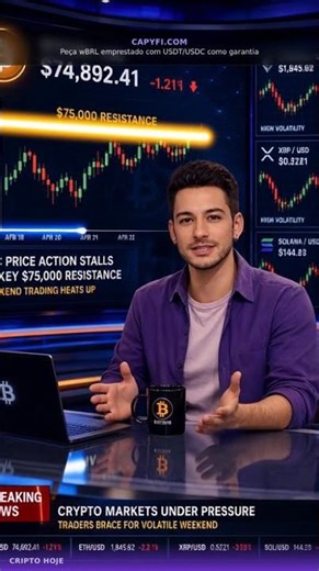 Bitcoin trava nos US$ 75 mil