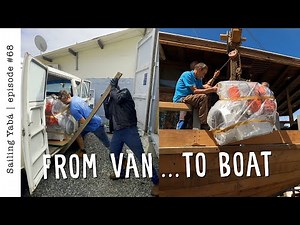 Hoisting our "new" engine back onto the boat! — Sailing Yabá #68