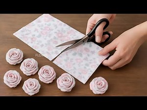 DIY Fabric Roses 🌹 Easy Tutorial Using Printed Cloth