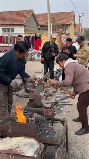 Traditional Blacksmith Forging Tools by Hand