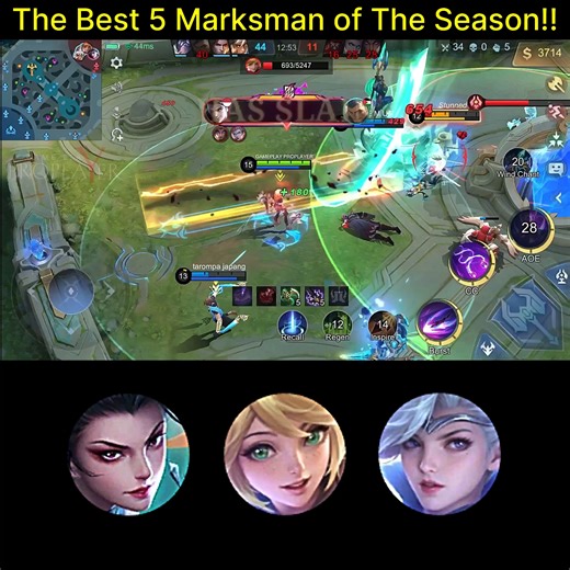 112K views · 650 reactions | The Best 5 Marksman of The Season (Episode 21) - Mobile Legends #gameplayproplayer #Marksman #mlbb | Gameplay Proplayer Live | Facebook