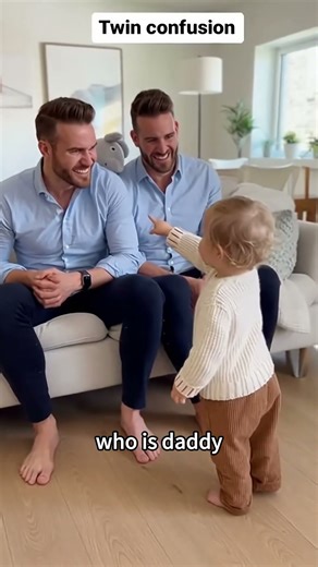 Which One Is Dad? Baby vs Identical Twins 🤯 #shorts