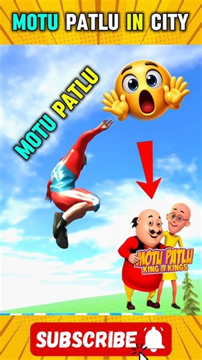 Motu Patlu In Franklins City 😱#shorts #indianbikedriving3d #gta