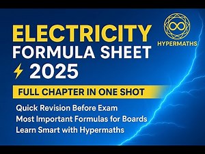 Electricity Class X – Complete Formula Sheet | Board Exam Preparation 2025 | Hypermaths